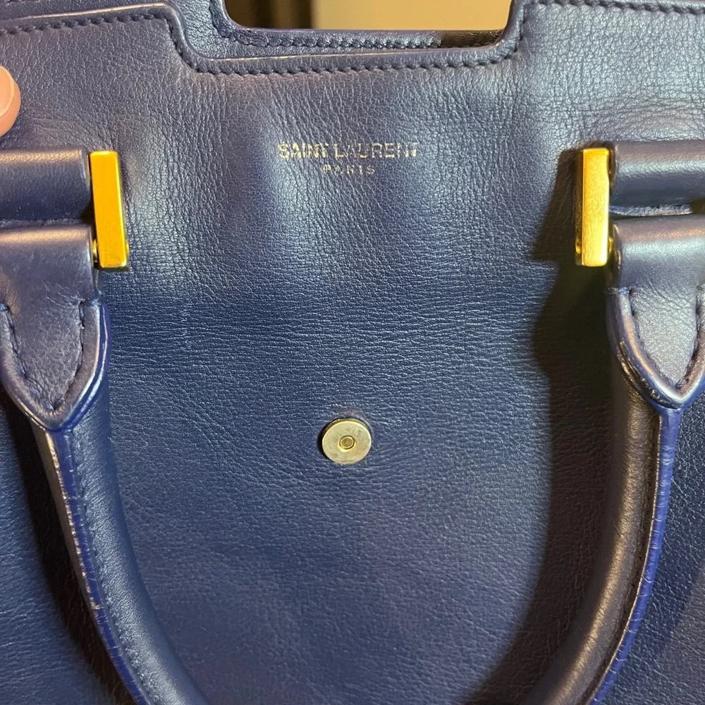 Yves Saint Laurent YSL Blue Leather Cabas Chyc - Picture 17 of 17
